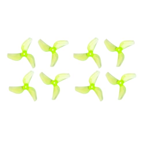 Hélice PC 1219S polycarbonate vert transparent 31mm tripale pour drone ultra léger