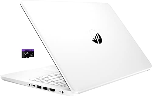 Image of 2021 HP Stream 14inch HD Display, Intel Celeron N4020 Dual-Core Processor, 4GB DDR4 Memory, 128 GB Storage (64GB eMMC+64GB TECL Card), WiFi, Webcam, Bluetooth, HDMI,1-Year Microsoft 365,Win10 S,White