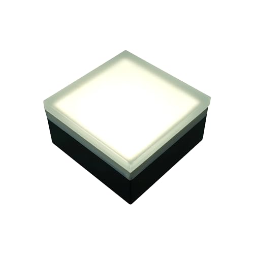 Image of LUMENGY Paver Light 4x4 Inch (3.93x3.93), 5000K Daylight, Glare-Free Brick Lighting for Driveways, Walkways, Pool Decks and Patios, 12V Hardwired, IP67 Waterproof, Drive-Over Rated