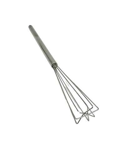 Rattleware 10.25" Long-Handle Silver Espresso Whisk - Perfect Coffee Distribution, Stainless-Steel Triangular Design, Ideal for Commercial & Home Use