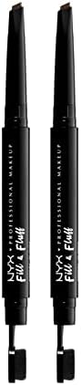 NYX PROFESSIONAL MAKEUP Fill & Fluff Eyebrow Pomade Pencil - Ash Brown (Pack Of 2)