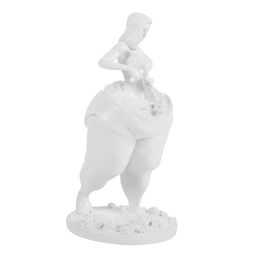 GALPADA Adornos de la Diosa del Culturismo estatuilla de Yoga Gimnasia decoración de Escultura Decoración del Estante Estatua de Mujer de Yoga Figura Estatua decoración Resina Blanco