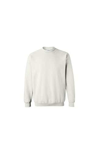 Gildan Unisex - Adult Fleece Round Neck, Style G18000 Sweatshirt (Pack of 1), white( ), S