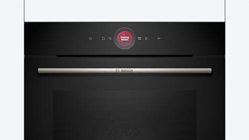 Bosch Series 8 Built In Oven 60x60 cm, Digital Control Ring, TFT Touch Display, Home Connect for control via the App, HBG7341B1M Black, 1 Year Manufacturer Warranty