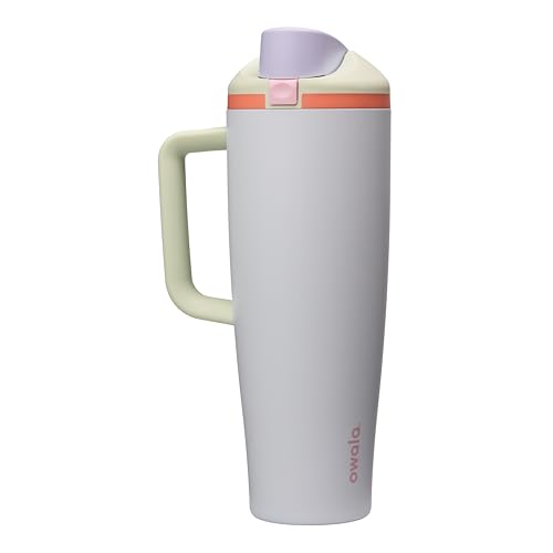 Image of Owala FreeSip Tumbler - Stainless Steel - 40-oz. - Mint /Purple Beach House