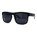 Kush Mens All Black Oversize Horn Rim Sunglasses Matte Black