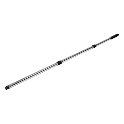 Stainless Steel Mop Handle Replacement Pole with Protective Sleeve Threaded Compatibility for Brooms and Mops Cleaning Tool for Household and Commercial Use