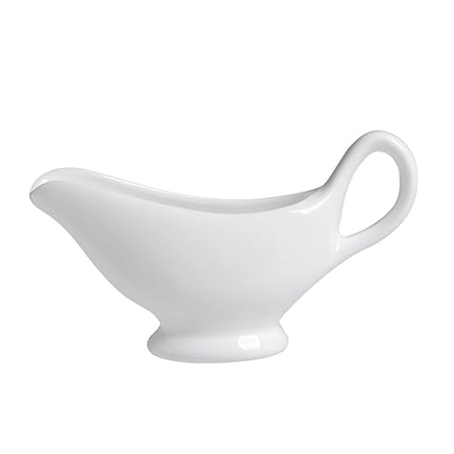 OSOLADY Ceramic Juice Bucket Milk Warmer Gravy Boat Condiment Cup Household Sauce Boat Mini Condiments Small Pot Sauce Dipping Bowl Sauce Pan Dipping Paste Jam Dish Saucepan Ceramics White