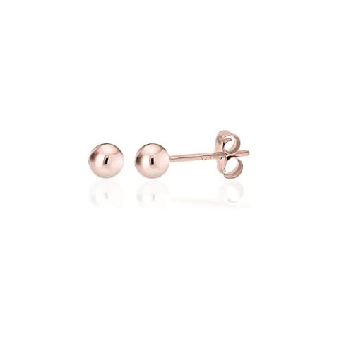KEZEF Rose Gold Ball Stud Earrings Cover