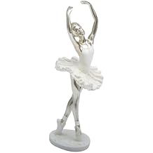 MagiDeal Ballerina Figurine Statuette Resin Modern Ballet Dancer Figurine Dancer Sculpture for Living Room Office Entrance Shelf Gift, Style C, 10cmx21cm