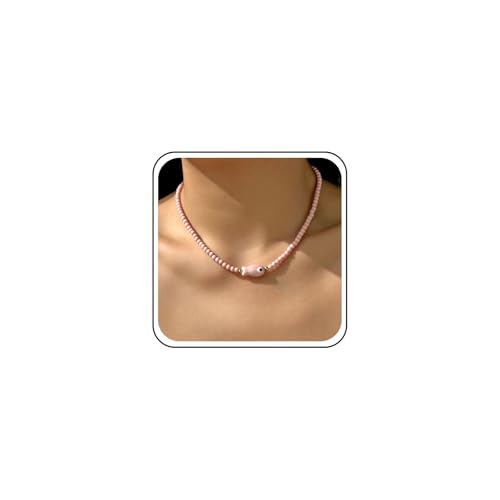 Inateannal Gargantilla bohemia con cuentas de semillas, color azul turquesa, collar de cerámica con colgante de pez, collares de cadena de cuentas de playa de verano, joyería para mujer, Zinc