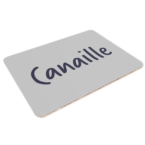 Lot de sets de table souples en liège grand format gris - 3