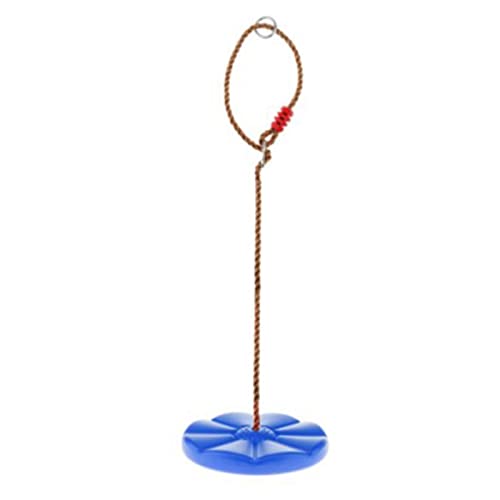 Disc Tree Swing Heavy Duty Disc Tree Swing Children Outdoor Play Equipment with PE Rope for Backyard Play Summer Camps Outdoor Events (Blue)