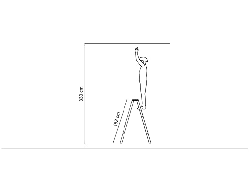 Holzstehleiter Vago-Tools mit 2×6 Stufen