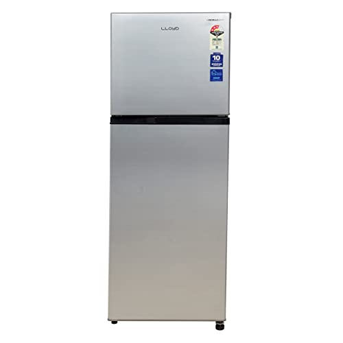 Image of Lloyd 283 L 3 Star Inverter Frost Free Double Door Refrigerator (GLFF293AMST1PB, Metallic Silver)
