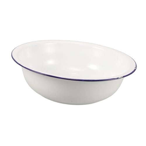 Bassin rétro facile à nettoyer en émail blanc durable de 32cm