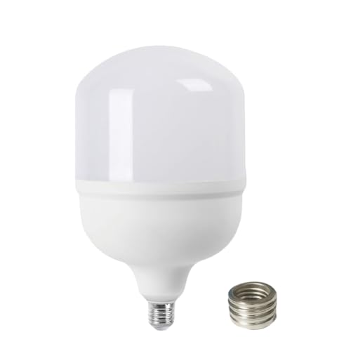 Vetrineinrete® Lampadina a led 2 in 1 E27 con adattatore E40 90 watt lampada a luce fredda 6500k