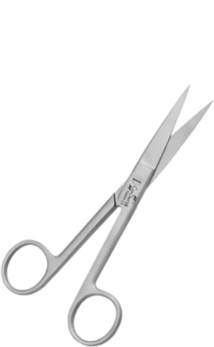 Forbici da medicazione, 14 cm, pronto soccorso, veterinari, toelettatura di animali domestici, infermieri, uso domestico e ufficio (affilate e dritte)