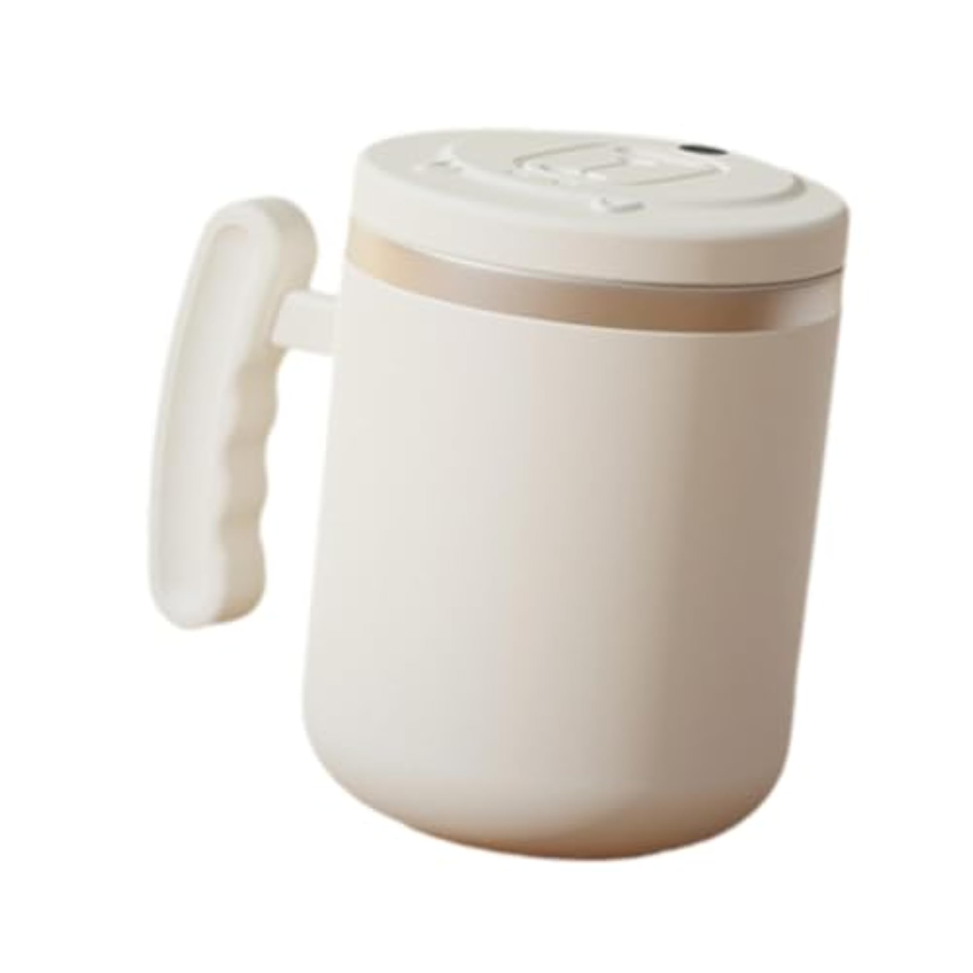 Automatic Stirring Coffee Mug, Beige Mixing Cup