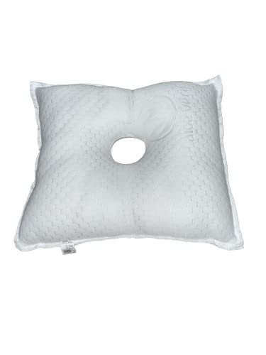 Gar Medical Cojín Antiescaras Cuadrado con Agujero- Almohada para Oreja es Cervical Medica especifica para el Tratamiento de Condrodermatitis con Tejido de Aloe Vera.