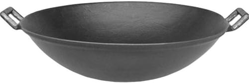 Wok de fondo redondo 40cm y 30cm de hierro fundido