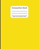  Cuaderno de Estudio 8 x 10in (20.32 x 25.4 cm)  150 Hojas Rayadas Cuadernos de composición Amarillo: Cuadernos de composición, diarios escolares de 8 ... cubiertas de colores, 150 hojas por libro
