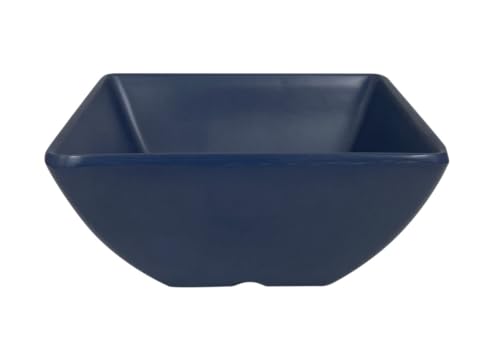 69004SB Bowl, 8 oz., 3-7/8"L x 3-7/8"W, 1-3/4" deep, Square, Break-Resistant, Dishwasher Safe, BPA Free, Melamine, Classic, Stone Blue, NSF, Pack of 12