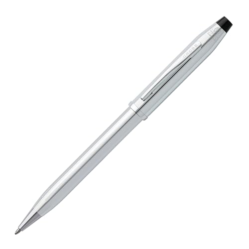 Cross Century II - Stylo bille chrome poli avec attributs chrome - Mécanisme poussant / repoussant - Pointe moyenne - Écrin classique et recharge incluse