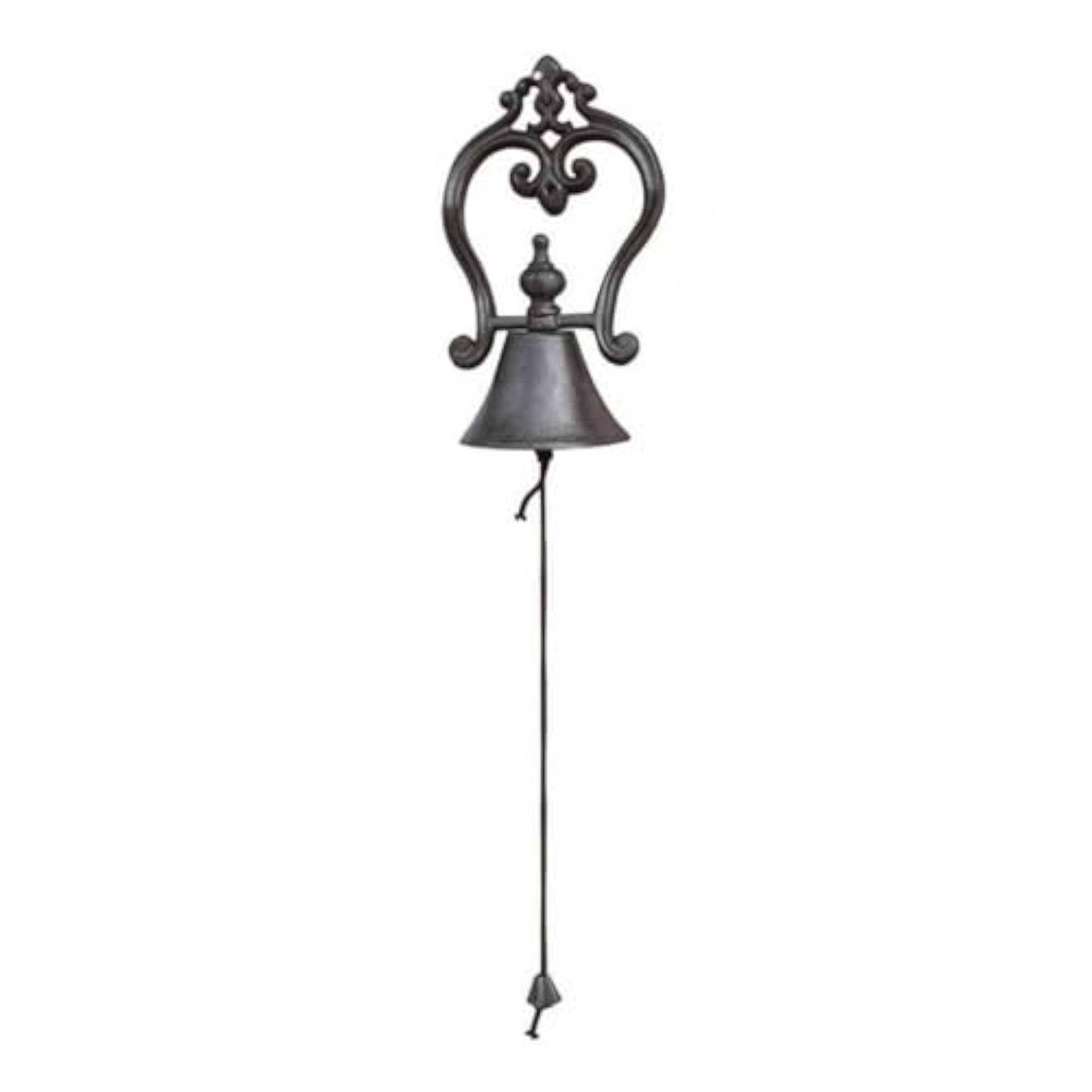 Pull Cord Cast Iron Bell Decorative Metal Bracket Rustic