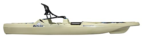 Perception Kayaks Outlaw | Sit on Top Fishing | Fold Away Lawn Chair Seat | 4 Rod Holders | Integrated Tackle Trays | Fossil Tan, 11' 5" - Thumbnail 2