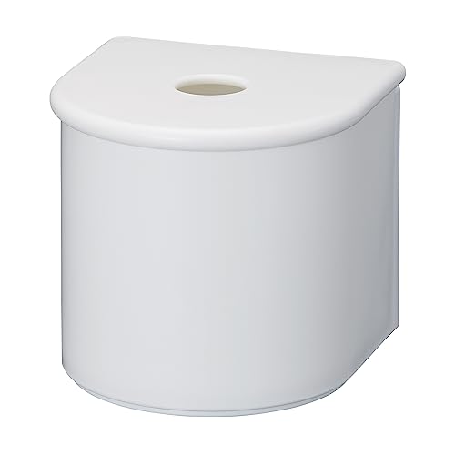 Like-it Mag-On8052 Kitchen Small Storage Refrigerator Magnet Storage Strong Magnet Roll Tissue Holder Width 5.4 x Depth 5.5 x Height 5.0 inches (13.7 x 14 x 12.8 cm), White, Made in Japan