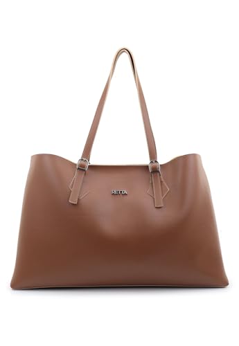 Bolsa Feminina Grande Alça Regulavel de Ombro Espaçosa Retta Oficial (CARAMELO)