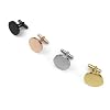 1 Pair Cufflinks Classic Wedding Business Shirt Cuff Links Silver Gold Black Rose Gold Gift Cufflinks Set for Groom Husband Father Men