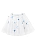 Baby Kleinkind Kinder Mädchen Tuturock Tüllrock Prinzessinrock Minirock Tütürock Süß Lieblich - Weiß mit Blau Schmettlinge Deko Herstellergr. 100