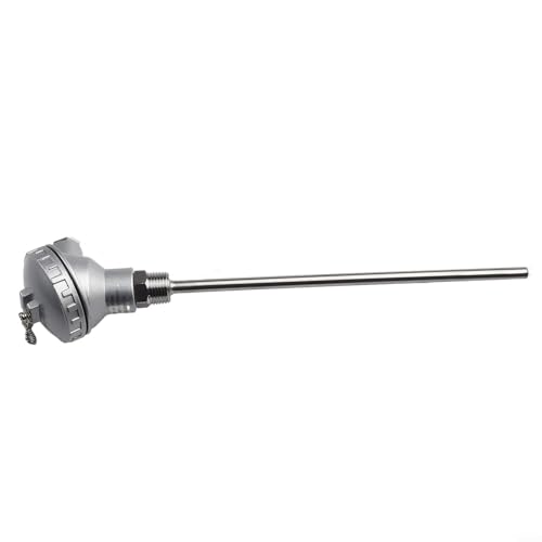 Image of HomeVortex PT100 Temperature Sensor Probe with 1/2" NPT Thread Stainless Steel Thermocouple Terminal Head for RTD, Wide -200 to 420°C Measuring Range, Compatible with(250mm)