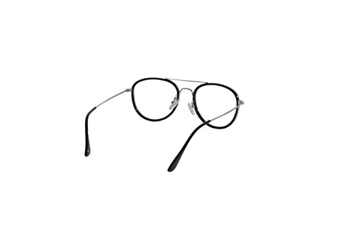 Image of Peter Jones Designer Black /Silver Aviator Optical Frame (98029S)