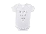 Hospitrix Baby Rompertje met Tekst HOERA! Je wordt Oma + Kaart | Korte Mouw | Cadeau voor Zwangerschap | Bekendmaking | Aankondiging | Aanstaande Moeder | Moederdag