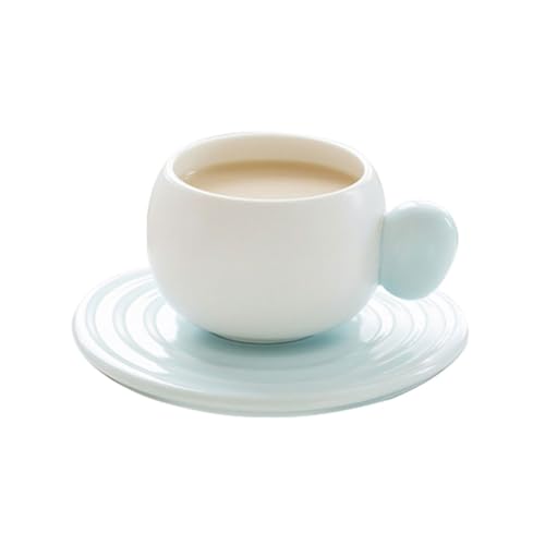 Tasse à café en céramique créative avec sa soucoupe idée cadeau maison