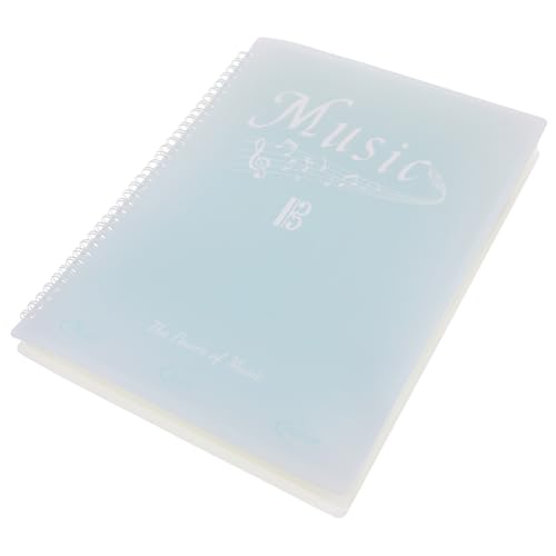 Cemaystic 楽譜フォルダ A4 サイズ プラスチックスリーブ付き ? 楽器演奏向け音楽バインダー 調整可能で反射防止 Sky