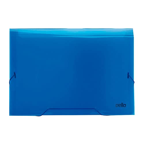 Pasta Sanfonada Plástica, Dello 6079.C.0012, Azul, 1 Unidade