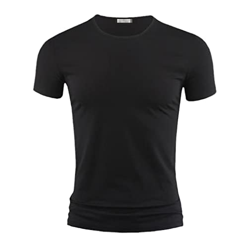 T-shirt col en V homme noir 3XL idéal pour le quotidien et les sorties