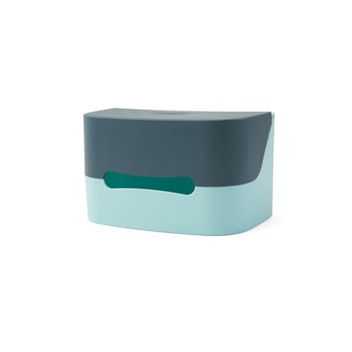 YRJFUT Wall-Mounted Tissue Extractor Toilet Perforation-Free Box Adhesive Paper Roll(Blue)