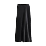 Transition Jour-Nuit: Parfaite pour passer du jour à la nuit, la Jupe Midi en Satin peut facilement être habillée ou décontractée, en faisant un choix polyvalent pour toute occasion