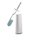 Produktbild Joseph Joseph Flex - Hygienische Silikon-Toilettenbürste mit Halter, Anti-Tropf, Anti-Verstopfung Kopf - Weiß/Blau, Medium