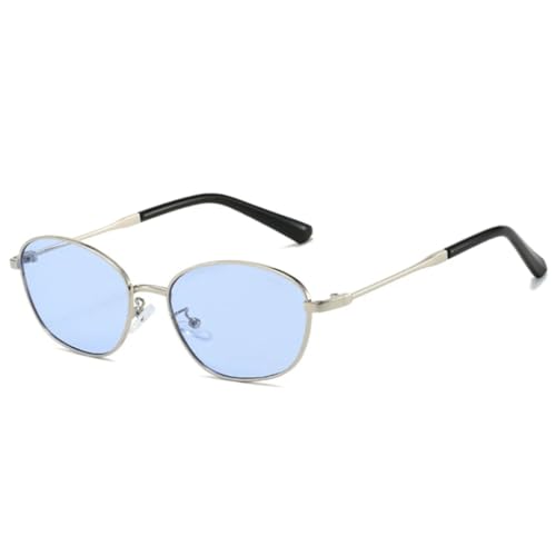 Lunettes de soleil œil de chat en métal pour femme avec protection UV400