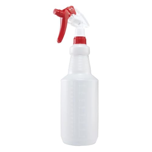 Soro Essentials- 28 oz Color Coded Spray Bottle with Adjustable Nozzle Red Plastic –Mist and Stream Adjustable Nozzle Refillable Spray Bottles for Cleaning Watering Plants Home Restaurants