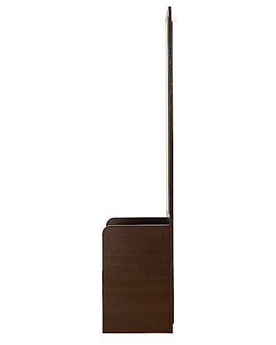Image of DeckUp Zeus Engineered Wood Dressing Table with Mirror (Dark Wenge, Matte Finish)