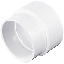 NDS 3P12 PVC Increaser/Reducer Adapter, 3-Inch X 4-Inch, for DWV/SCH40 Hub X S&D Hub Solvent-Weld Connections, for Use with 3-Inch DWV/SCH40 and 4-Inch Sewer and Drain Pipes, White