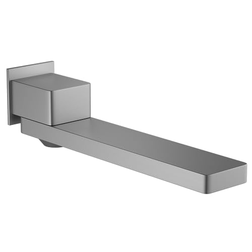 HONGTONGSOWER Boquilla plegable de latón de níquel cepillado con montaje en pared de encendido/apagado giratorio de 90 grados, boquilla universal para tina de baño, se puede utilizar como grifo de