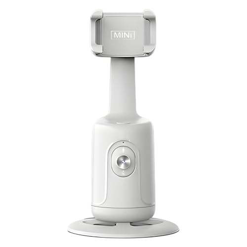 Tripods - 9.5x9.5x18.4cm AI Face Tracking Tripod, Auto Content Creator Phone Holder | Recording Studio Equipment for Home Offices Game Bed Gym Filming Cooking Vacation - Rotating Phone Stand